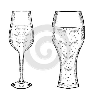 Glasses for wine, beer liner 2