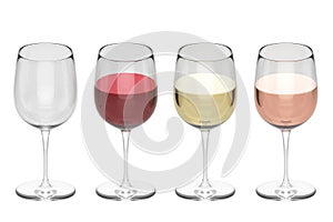 Glasses Of Wine - Set