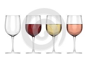 Glasses Of Wine - Set photo