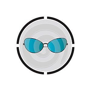 Glassess icon vector flat design