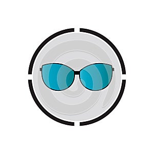 Glassess icon vector flat design