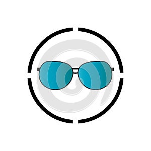 Glassess icon vector flat design