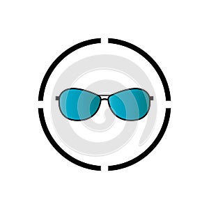 Glassess icon vector flat design