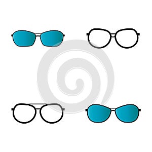 Glassess icon vector flat design