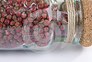 Glassful of red peppercorns