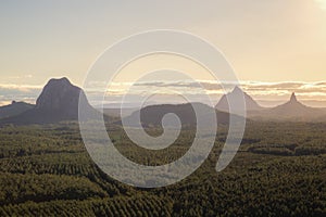 Glasshouse Mountains in Queensland, Australia