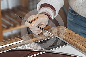 glassmaker at work in a workshop