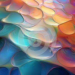 Glassmorphic surface featuring subtle color gradients