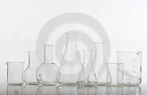 Glassware in laboratory