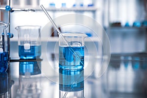 Glassware science laboratory research and development concept