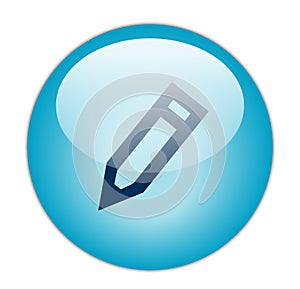 Glassy Blue Edit Icon