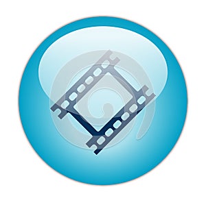 Glassy Blue Film Strip Icon