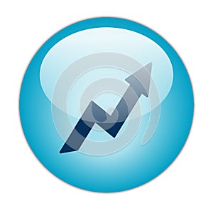 Glassy Blue Profit Icon