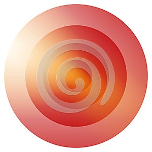 Glassy colorful radiating, concentric circles element. Glowing b