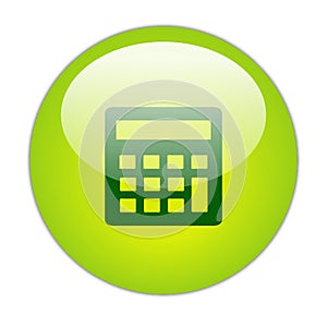 Glassy Green Calculator Icon