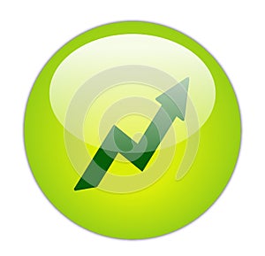 Glassy Green Profit Icon