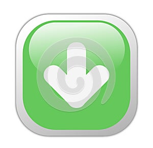 Glassy Green Square Download Icon