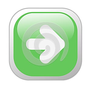 Glassy Green Square Next Icon