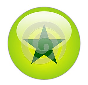 Glassy Green Star Icon