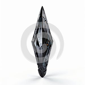 glassy obsidian spearhead with a sharp edge commonly used y anc photo