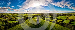 Glastonbury Tor near Glastonbury in the English county of Somerset