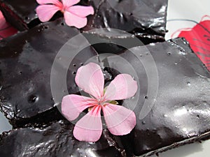 A Glazed Batch Of Chocolate Brownies.