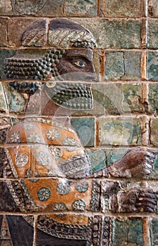 Glazed Brick Frieze of Persian Achaemenid Warrior from Susa