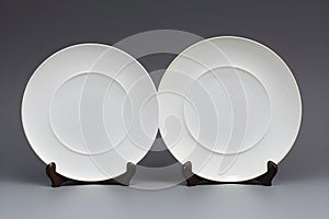 glazed ceramic white plate generated by ai