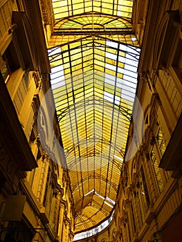 Glazed commercial passage in Bucharest. Romania.