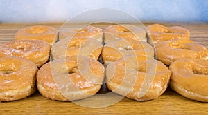 Glazed Donuts On A Shelf