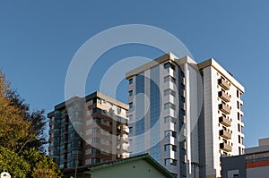 The glazed faÃÂ§ade of the residential building 02 photo