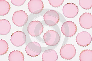 Glazed Sugar Cookies pattern. Delicious homemade natural organic pastry.