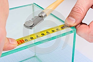 Glazier glass measuring tape