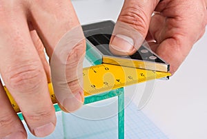 Glazier measuring glass