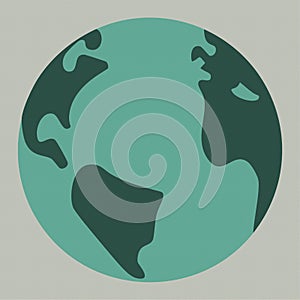 Glbe cartoon planet Earth, environment conservation concept. vector illustration