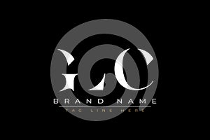 GLC abstract letter logo design