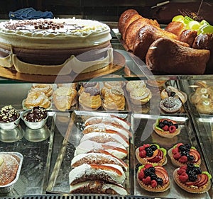 Gleamed view of Italian pastry photo