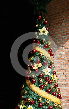 Gleaming Christmas tree background