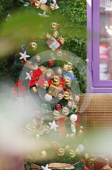 Gleaming Christmas tree background