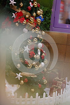 Gleaming Christmas tree background