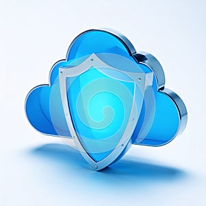 Secure Cloud Computing and Data Protection Symbol