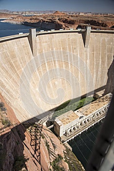 Glen Canyon Dam from the bridge, Page Arizona