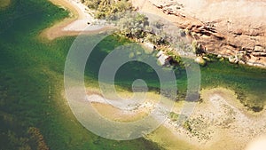 Glen Canyon Dam at the Colorado River Lake Powell section in Arizona, USA.