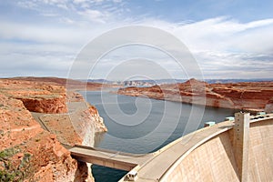 Glen Canyon Dam with Lake Powell