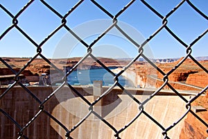 Glen Canyon Dam at Lake Powell Arizona