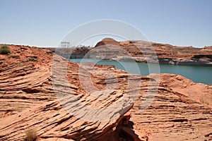 Glen canyon dam, Lake Powell, Arizona.