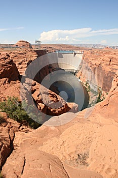 Glen canyon dam, Lake Powell, Arizona.