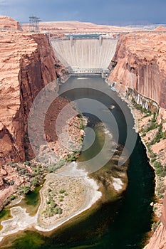 Glen Canyon Dam near Page, Arizona.