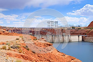 Glen Canyon Dam near Page at the colorado river