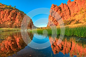 Glen Helen Gorge mirroring